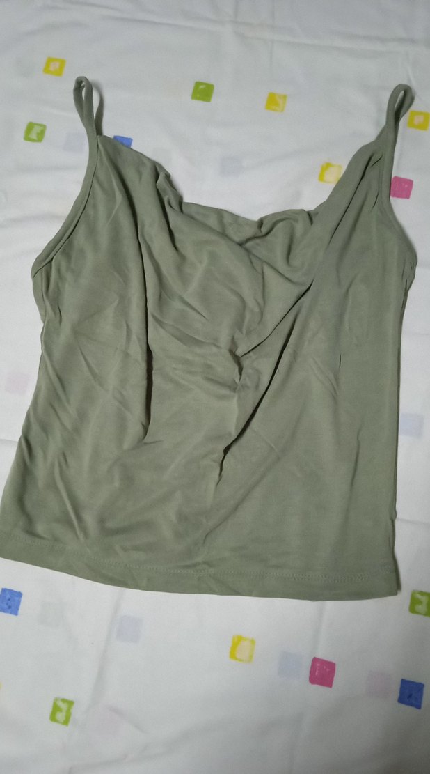 Kadın Haki Kolsuz Fitted Atlet - Görsel 4