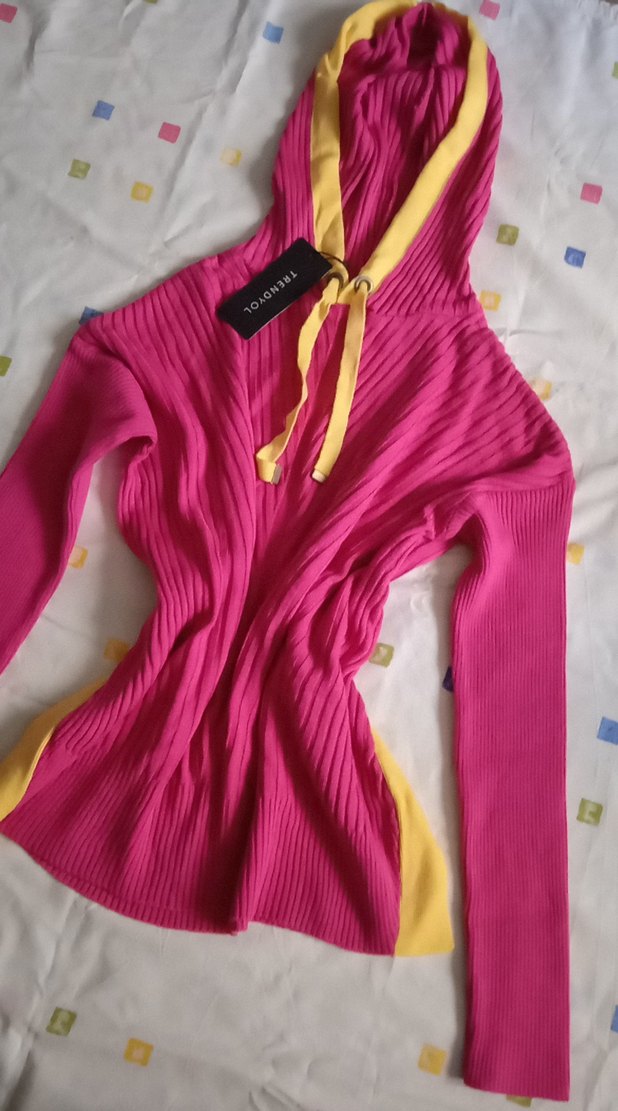 Pembe Triko Kadın Uzun Kollu Kazak - Görsel 3