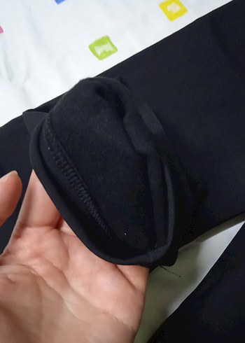 Siyah Esnek Kadın Spor Şardonlu Tayt - Görsel 5