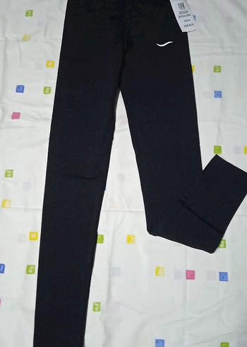 Siyah Esnek Kadın Spor Şardonlu Tayt - Görsel 2