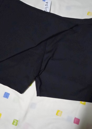 Kadın Siyah Mini Şort Etek - Görsel 4