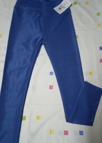 Mavi Kadın Spor Tayt Velcro Detaylı - Görsel 3