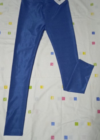 Mavi Kadın Spor Tayt Velcro Detaylı - Görsel 2