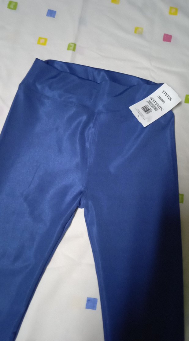 Mavi Kadın Spor Tayt Velcro Detaylı - Görsel 5