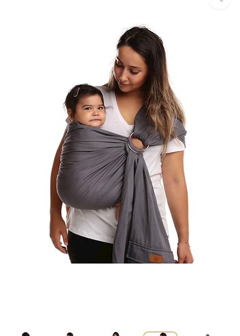 Gri Bebek Taşıma Slingi - Görsel 4