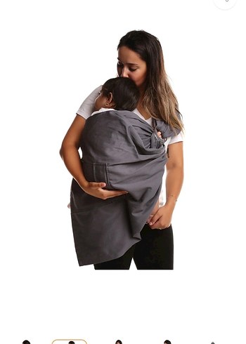 Gri Bebek Taşıma Slingi - Görsel 3