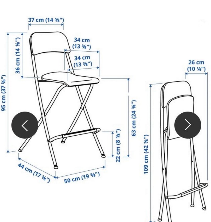 Beyaz Katlanabilir Yüksek Sandalye - Görsel 3