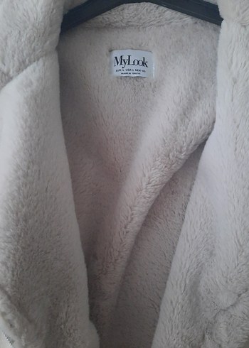 Bej Kadın Kürklü Rahat Ceket - Görsel 2