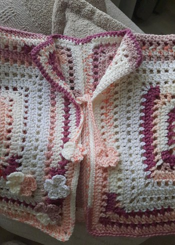 Kız Çocuk Bohem Örgü Hırka - Görsel 3