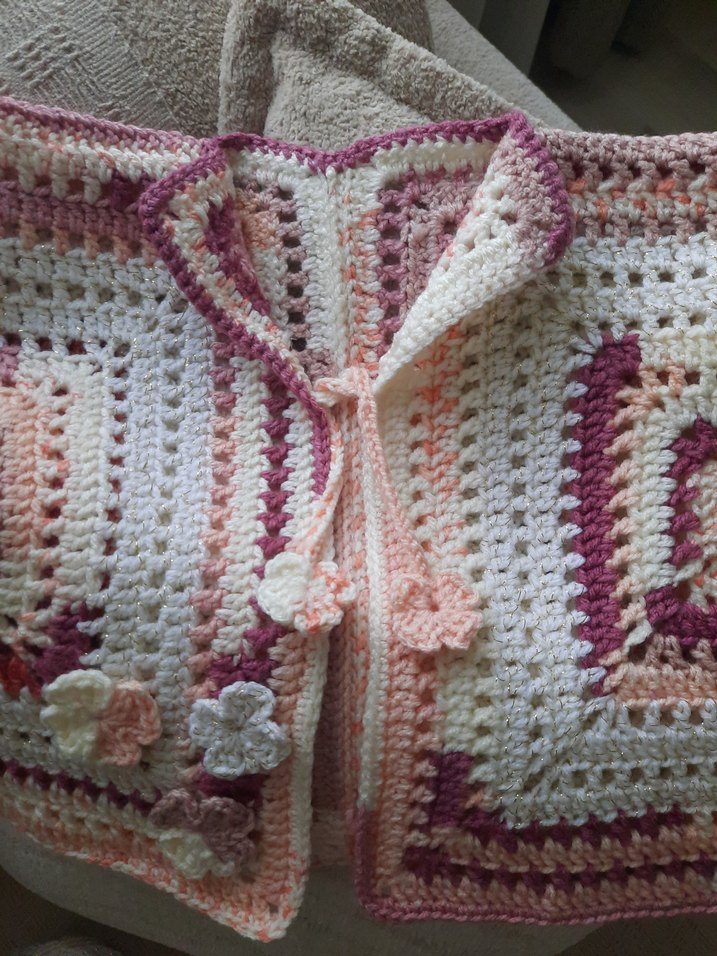 Kız Çocuk Bohem Örgü Hırka - Görsel 3