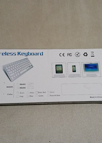 Beyaz Kablosuz Klavye, 10m Menzil, Çoklu Sistem - Görsel 3