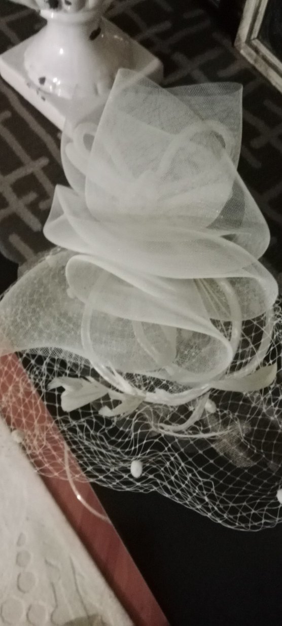 Beyaz Dantel Avant-Garde Gelin Şapkası - Görsel 3