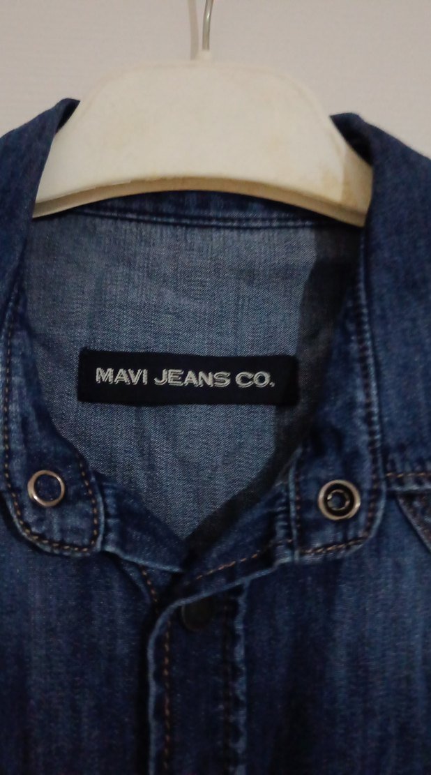 Erkek Lacivert Denim Gömlek - Görsel 3