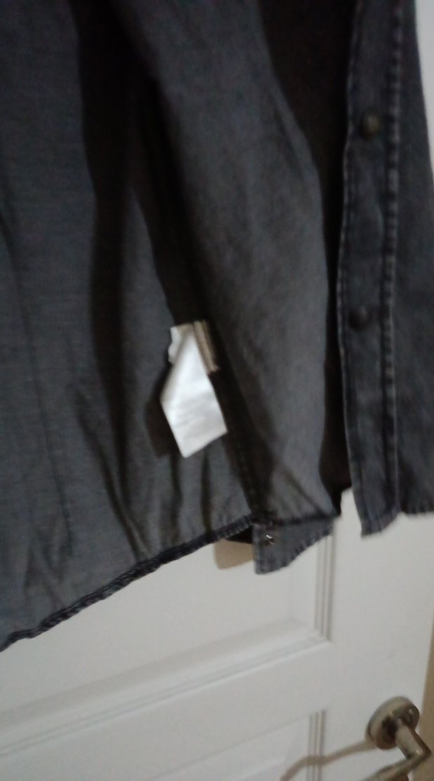 Gri Erkek Denim Gömlek Uzun Kollu - Görsel 3