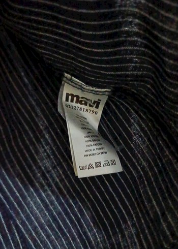 Erkek Lacivert Denim Gömlek Uzun Kollu - Görsel 5