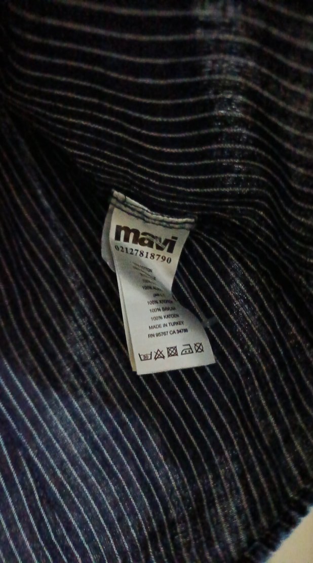 Erkek Lacivert Denim Gömlek Uzun Kollu - Görsel 5