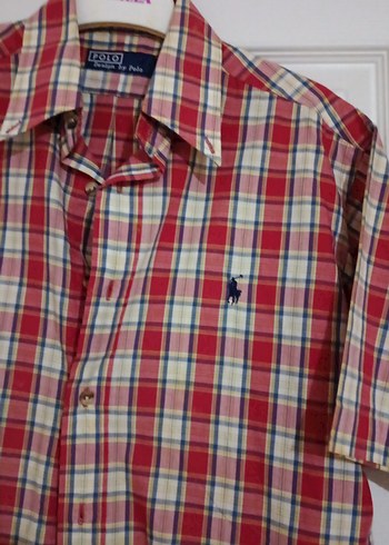 Kısa Kollu Kırmızı Kareli Pamuk Gömlek - Görsel 4