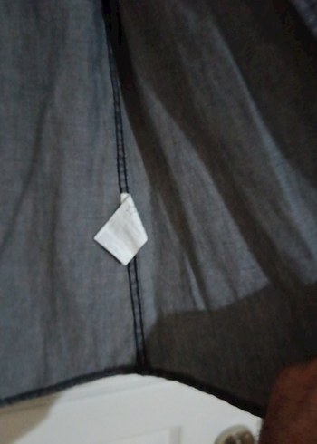 Gri Denim Erkek Gömlek Uzun Kollu - Görsel 3