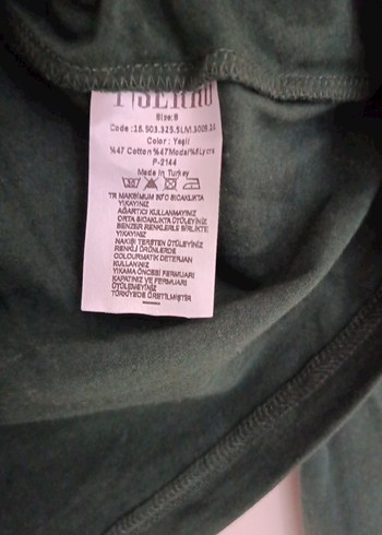 V yaka uzun kollu yeşil erkek tişört - Görsel 2