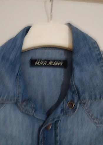 Erkek Mavi Denim Gömlek Uzun Kollu - Görsel 3