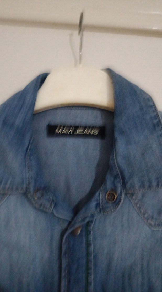 Erkek Mavi Denim Gömlek Uzun Kollu - Görsel 3