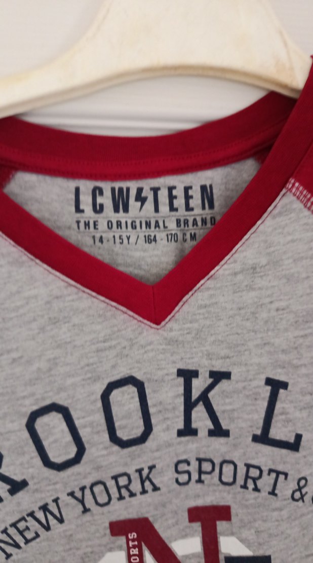 Erkek çocuk Gri ve Bordo Uzun Kollu Sweatshirt - Görsel 2