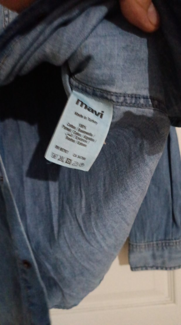 Erkek Gri Denim Gömlek - Görsel 4