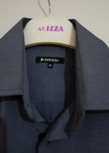 Gri Düğmeli Erkek Gömlek - Görsel 2