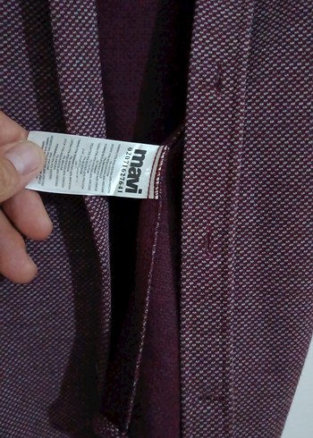 Bordo Erkek Yünlü Gömlek - Görsel 4