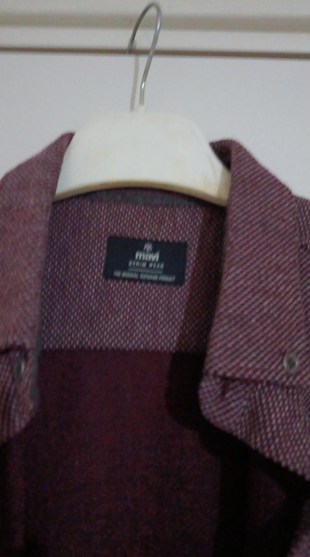 Bordo Erkek Yünlü Gömlek - Görsel 3