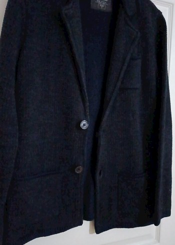 Erkek  Lacivert Düğmeli Yün Ceket - Görsel 6