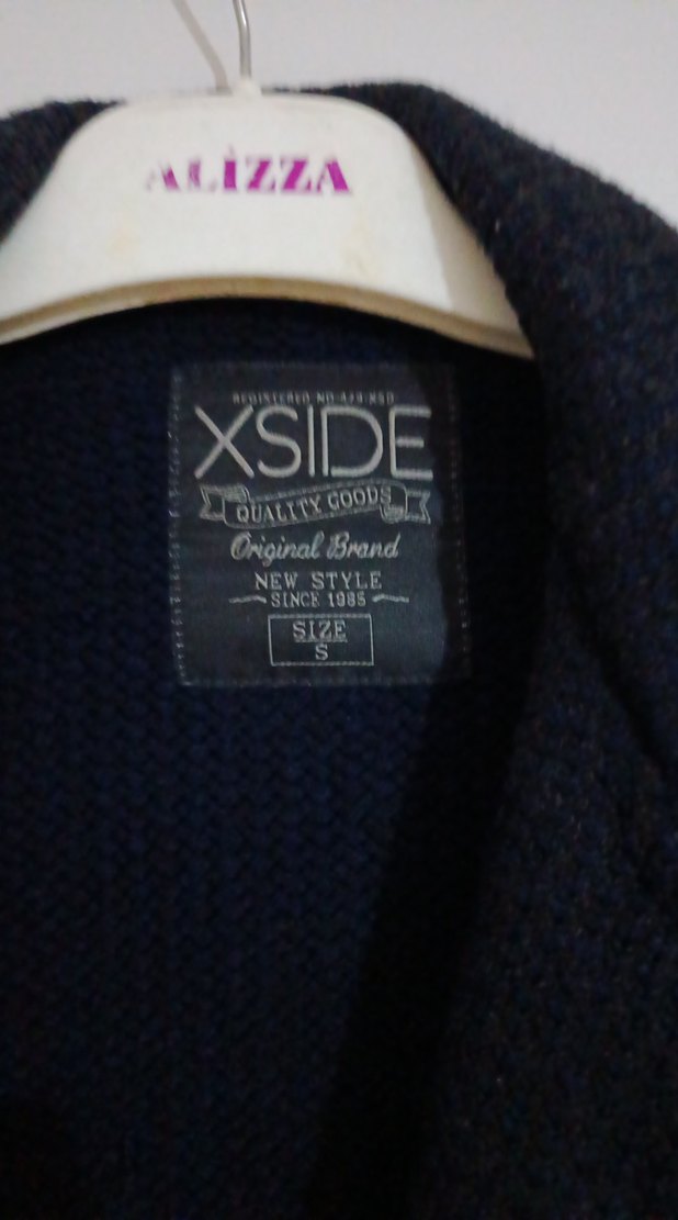 Erkek  Lacivert Düğmeli Yün Ceket - Görsel 3