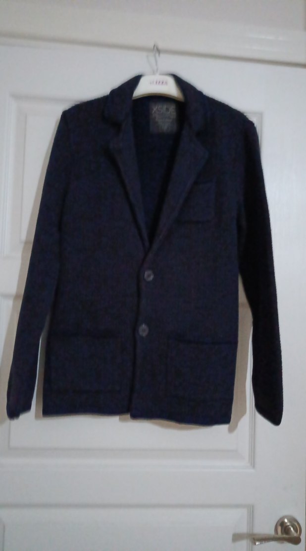 Erkek  Lacivert Düğmeli Yün Ceket - Görsel 2