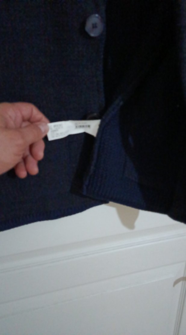 Erkek  Lacivert Düğmeli Yün Ceket - Görsel 5