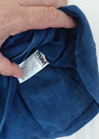 Mavi Denim Erkek Tişört, Kısa Kollu, Bağlamalı Desen - Görsel 4