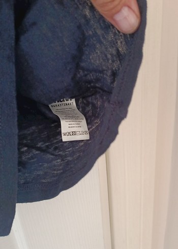 Mavi Erkek Kısa Kollu Gri Keten Tişört - Görsel 4