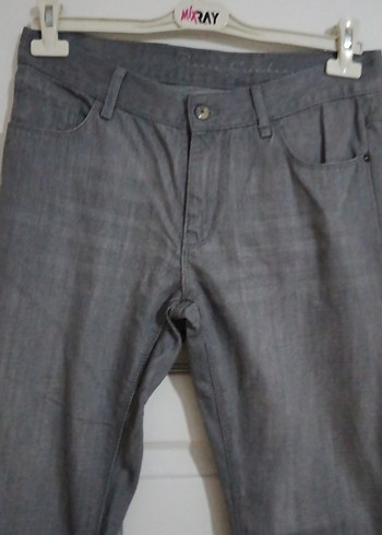 Gri Erkek Denim Pantolon Regular Fit - Görsel 4
