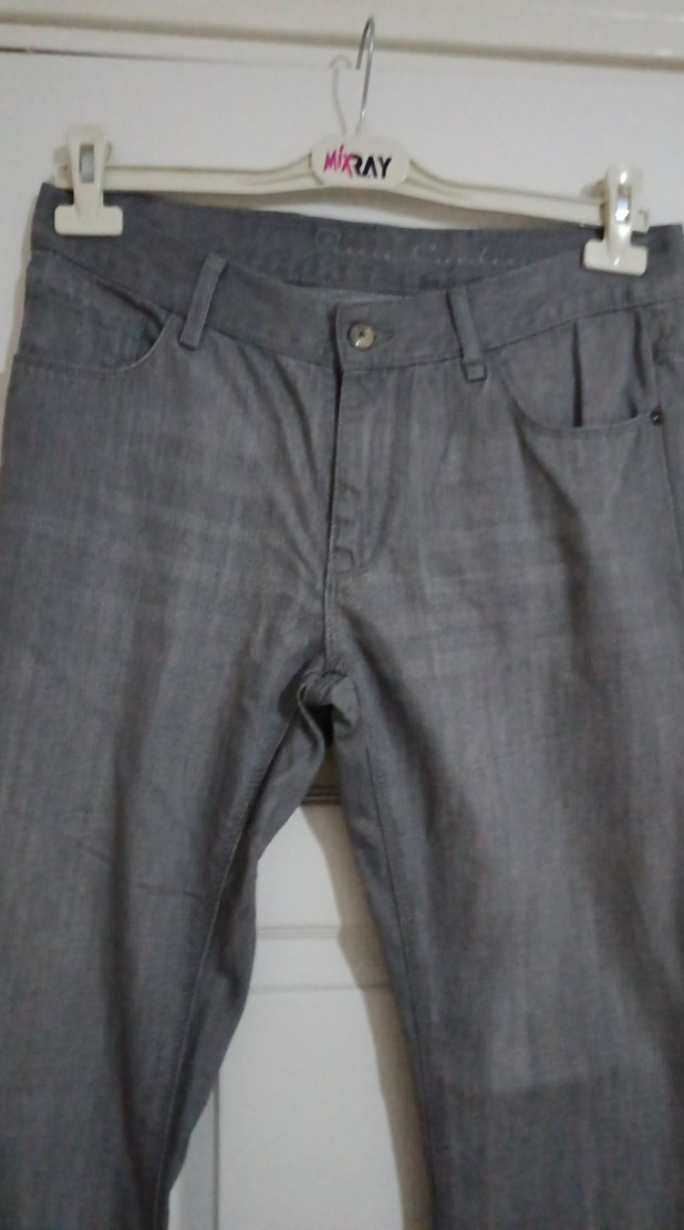 Gri Erkek Denim Pantolon Regular Fit - Görsel 4