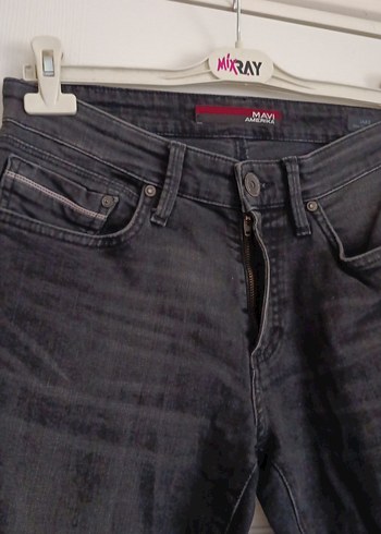 Erkek Gri Regular Fit Denim Jean - Görsel 4
