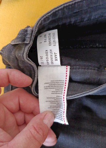 Erkek Gri Regular Fit Denim Jean - Görsel 5