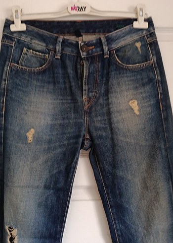 Erkek Mavi Rahat Kesim Denim Pantolon - Görsel 2