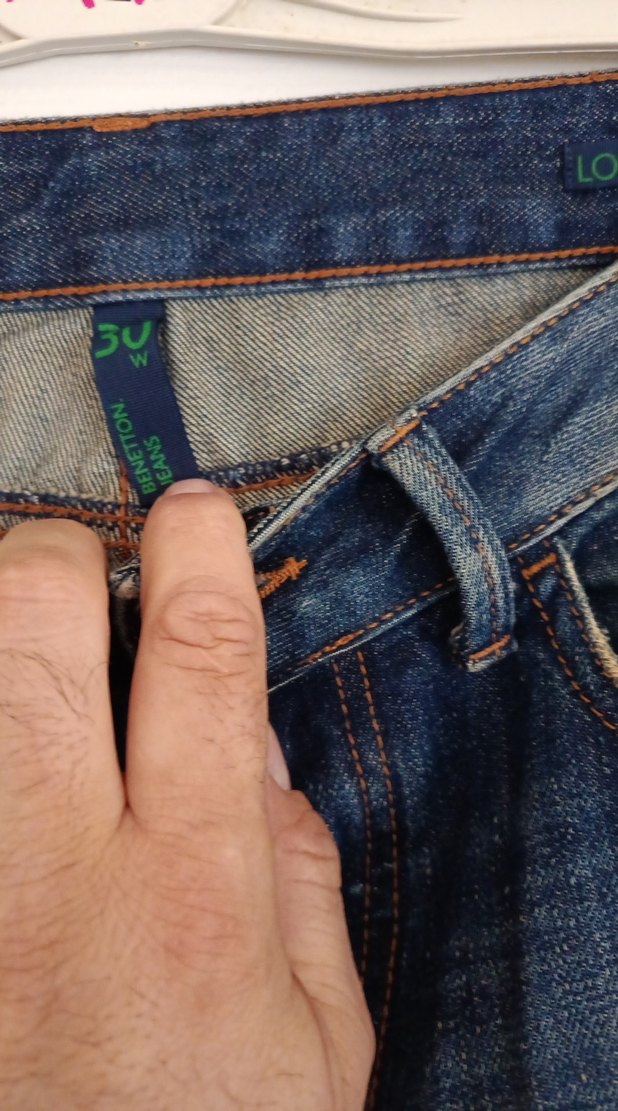Erkek Mavi Rahat Kesim Denim Pantolon - Görsel 4