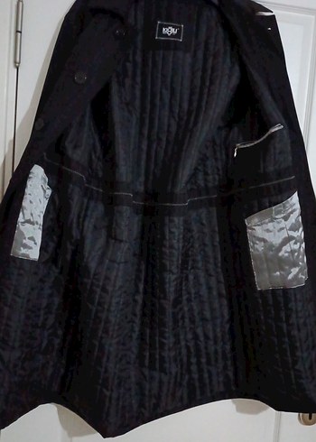 Uzun Siyah Erkek Klasik Düğmeli Kaban - Görsel 5