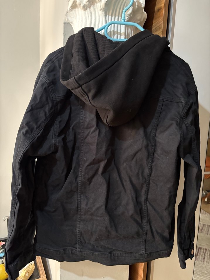 Siyah Düğmeli Kadın Denim Ceket - Görsel 2