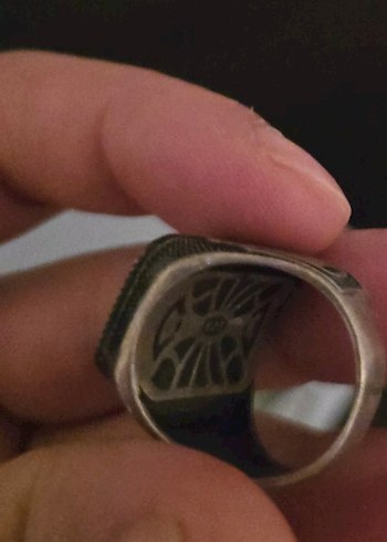 YA NASİP
 İŞÇİLİKLİ GÜMÜŞ YÜZÜK - Görsel 2