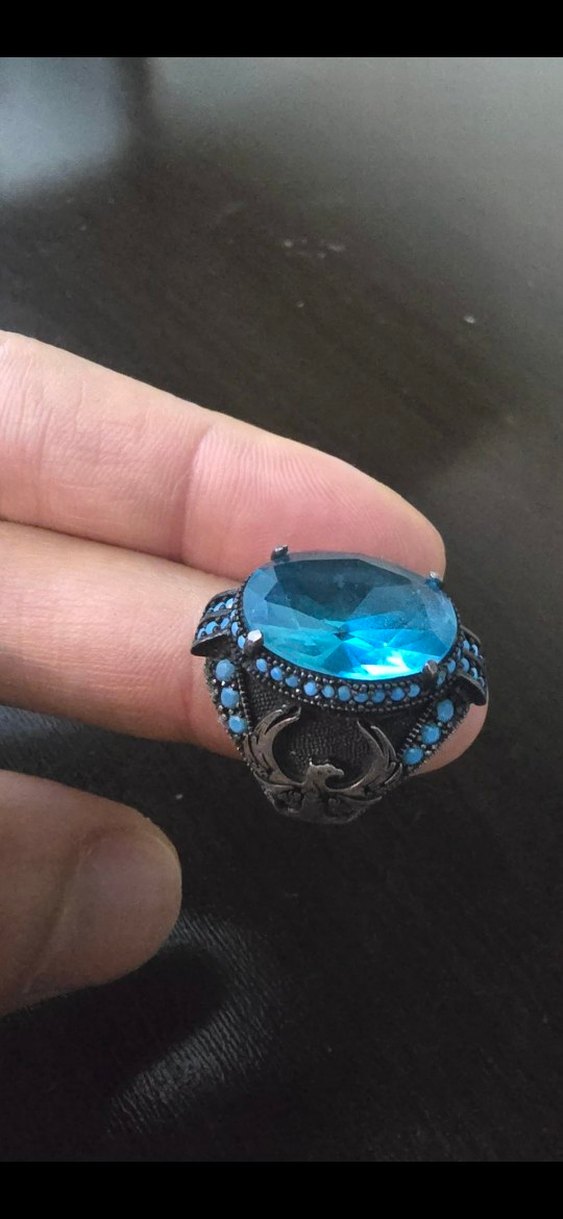 YA NASİP
 İŞÇİLİKLİ GÜMÜŞ YÜZÜK - Görsel 3