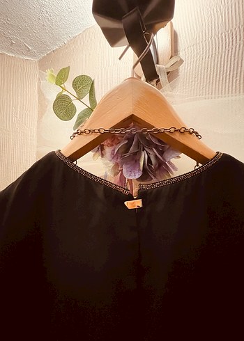 H&M siyah yaka detaylı elbise - Görsel 5