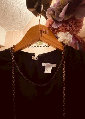 H&M H&M siyah yaka detaylı elbise