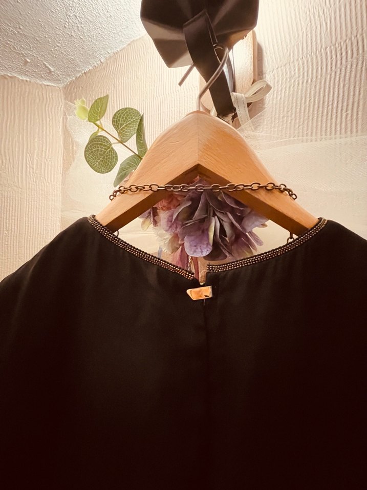 H&M siyah yaka detaylı elbise - Görsel 5