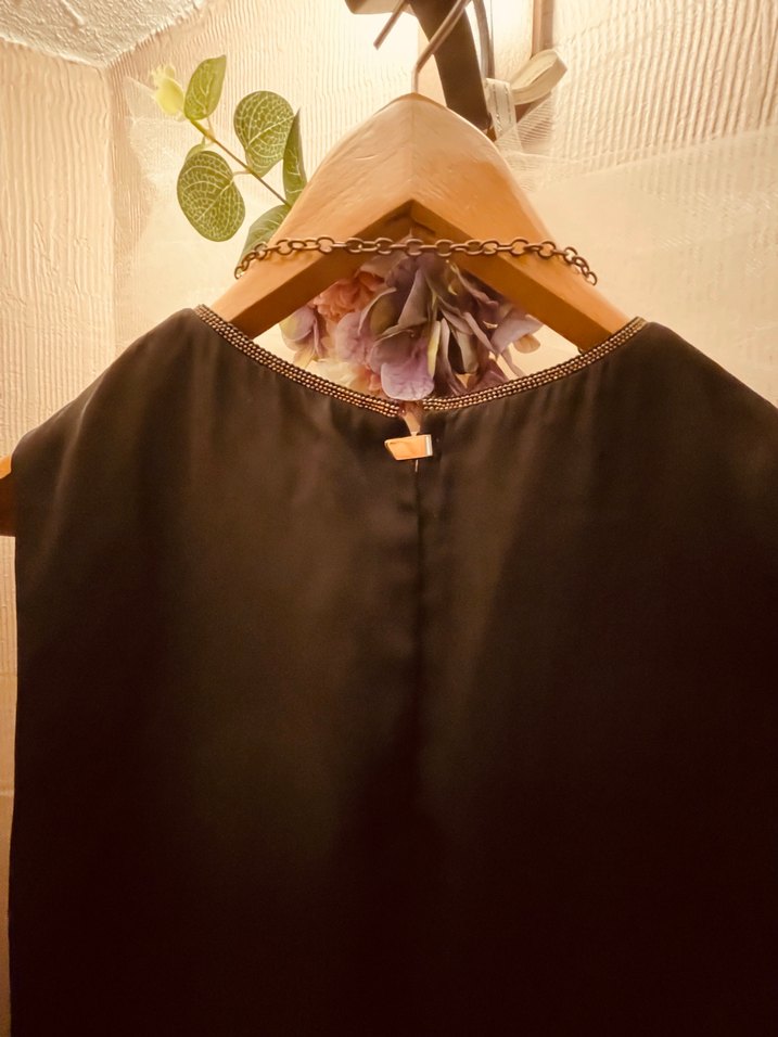 H&M siyah yaka detaylı elbise - Görsel 4